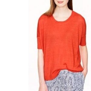 J.CREW Linen Drop Shoulder Swing Sweater